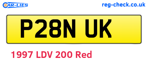 P28NUK are the vehicle registration plates.