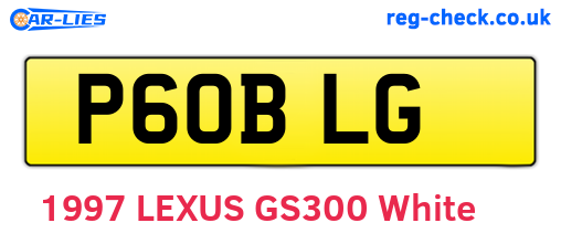 P60BLG are the vehicle registration plates.