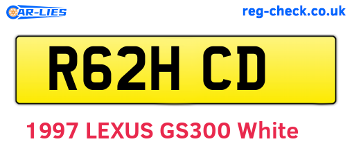 R62HCD are the vehicle registration plates.