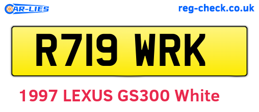 R719WRK are the vehicle registration plates.