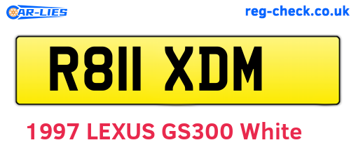 R811XDM are the vehicle registration plates.