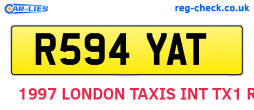 R594YAT are the vehicle registration plates.