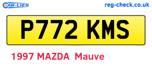 P772KMS are the vehicle registration plates.