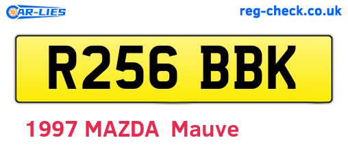 R256BBK are the vehicle registration plates.