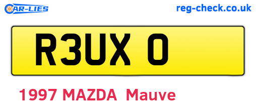 R3UXO are the vehicle registration plates.