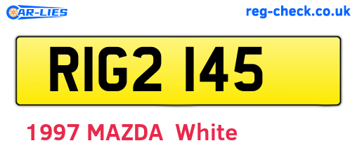 RIG2145 are the vehicle registration plates.