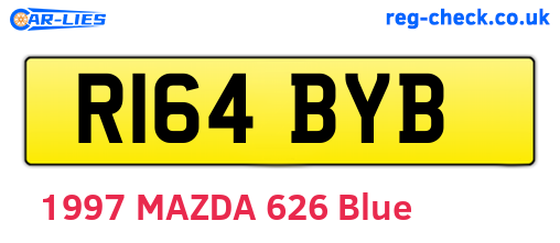 R164BYB are the vehicle registration plates.