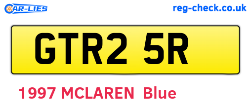 GTR25R are the vehicle registration plates.