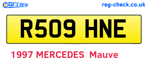 R509HNE are the vehicle registration plates.