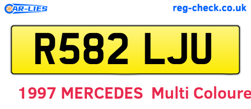 R582LJU are the vehicle registration plates.