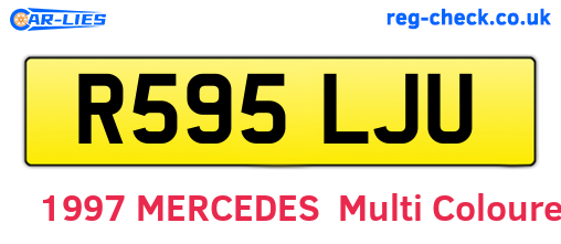 R595LJU are the vehicle registration plates.