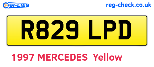 R829LPD are the vehicle registration plates.