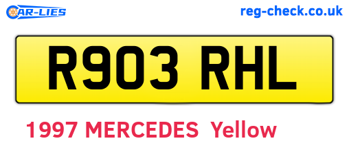 R903RHL are the vehicle registration plates.
