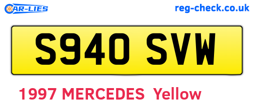S940SVW are the vehicle registration plates.