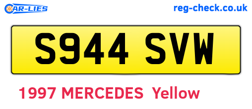 S944SVW are the vehicle registration plates.