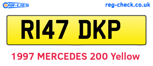 R147DKP are the vehicle registration plates.