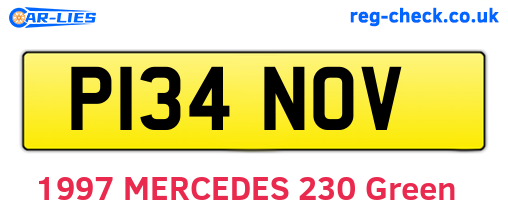 P134NOV are the vehicle registration plates.