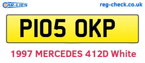 P105OKP are the vehicle registration plates.