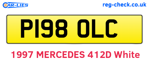 P198OLC are the vehicle registration plates.