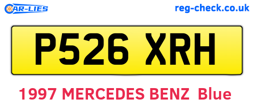 P526XRH are the vehicle registration plates.