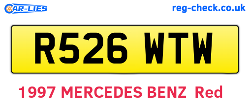 R526WTW are the vehicle registration plates.
