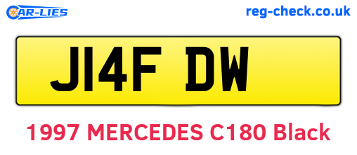 J14FDW are the vehicle registration plates.
