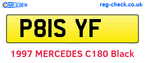 P81SYF are the vehicle registration plates.