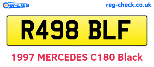 R498BLF are the vehicle registration plates.