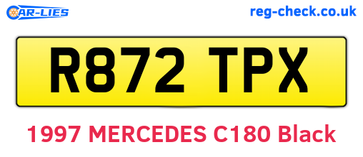R872TPX are the vehicle registration plates.