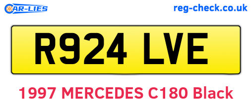 R924LVE are the vehicle registration plates.