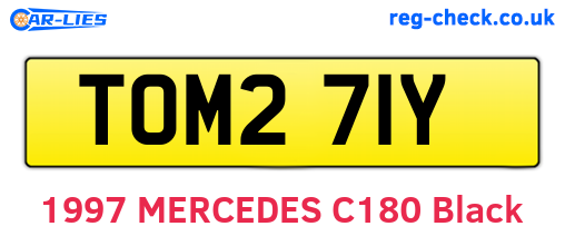 TOM271Y are the vehicle registration plates.