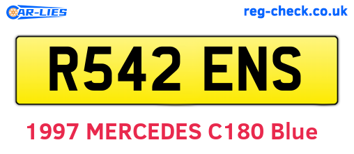 R542ENS are the vehicle registration plates.
