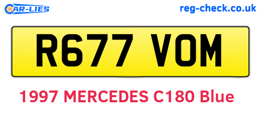 R677VOM are the vehicle registration plates.