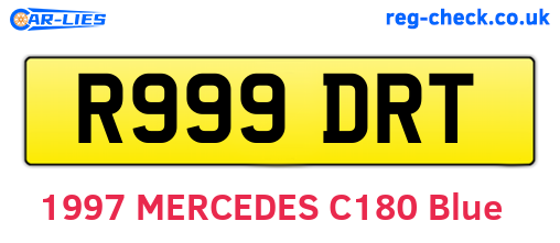 R999DRT are the vehicle registration plates.