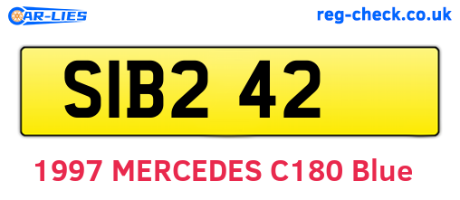 SIB242 are the vehicle registration plates.