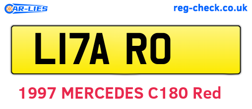 L17ARO are the vehicle registration plates.