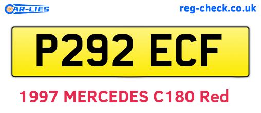 P292ECF are the vehicle registration plates.