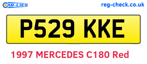 P529KKE are the vehicle registration plates.