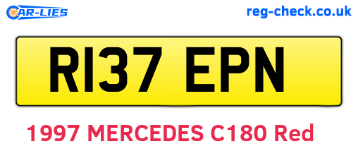 R137EPN are the vehicle registration plates.