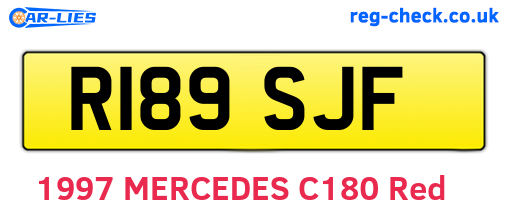 R189SJF are the vehicle registration plates.