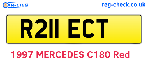 R211ECT are the vehicle registration plates.