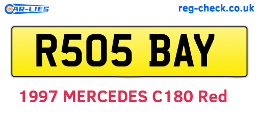 R505BAY are the vehicle registration plates.