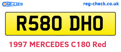 R580DHO are the vehicle registration plates.