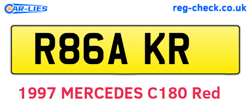 R86AKR are the vehicle registration plates.