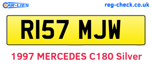 R157MJW are the vehicle registration plates.