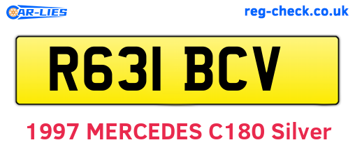 R631BCV are the vehicle registration plates.