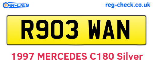 R903WAN are the vehicle registration plates.
