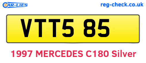VTT585 are the vehicle registration plates.
