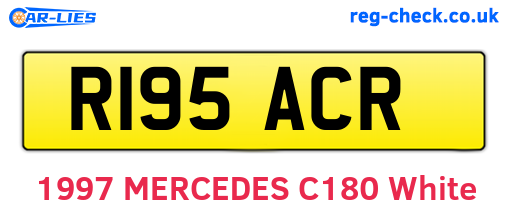 R195ACR are the vehicle registration plates.