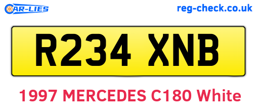 R234XNB are the vehicle registration plates.